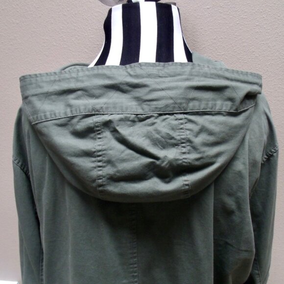 Active USA Utility Hooded Full Zip Jacket Women's 2X Olive Green Style #J7044 - Picture 5 of 5